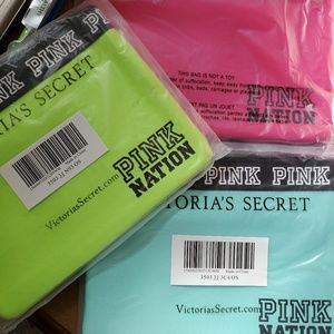 3 pink pouches new makeup bathing suit travel